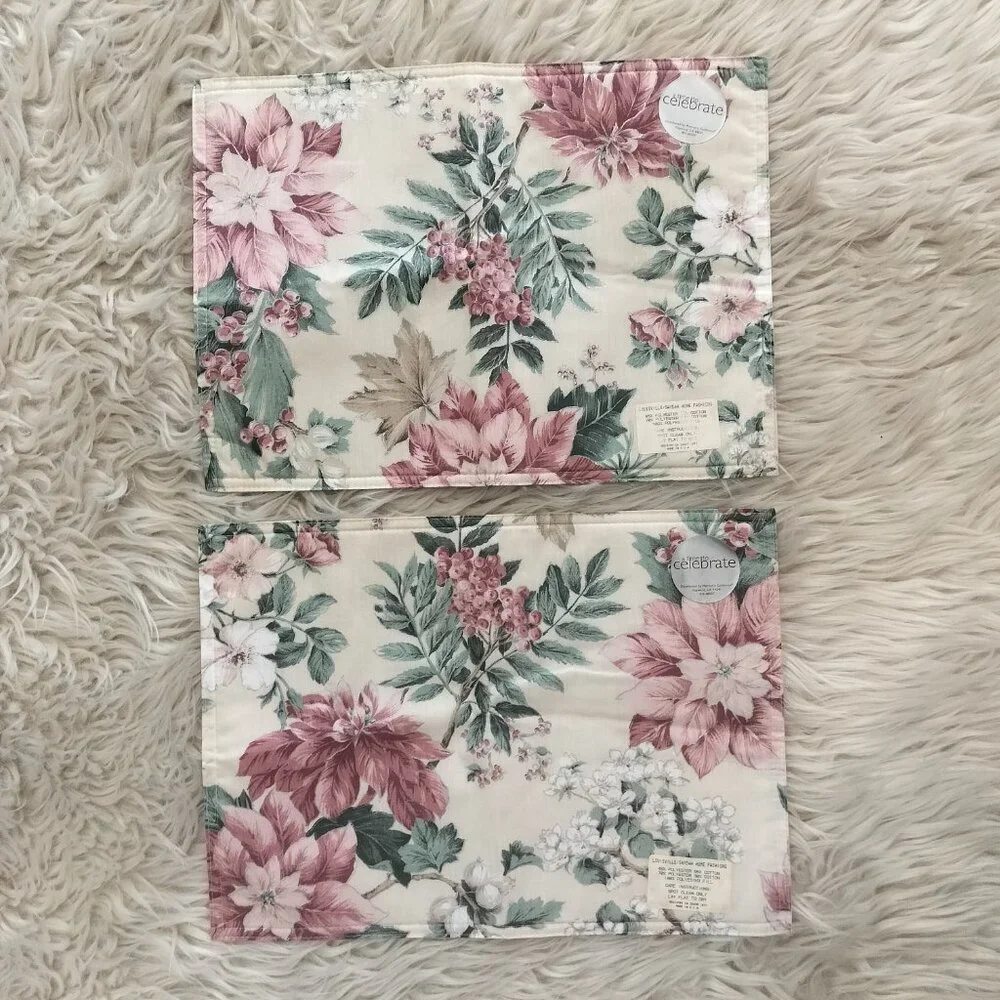 NWT Mervyn's Dead Stock Floral Placemats Set of 2